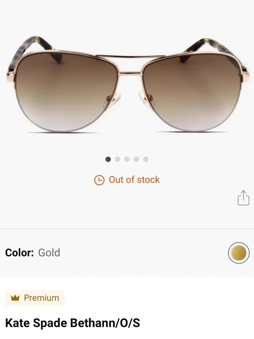 Kate Spade Bethann Sunglasses & Eye Glass Case